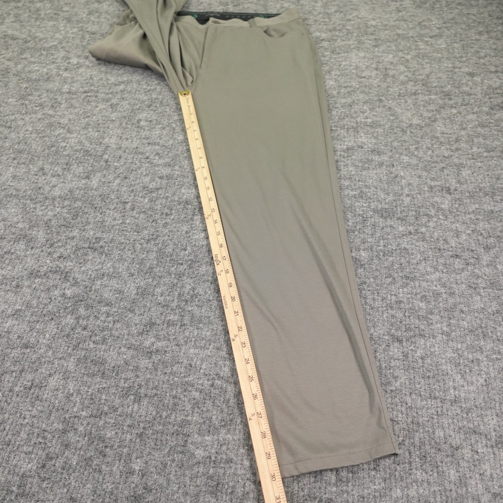 Linksoul Bandon Knit Chino Pants 36 Regular Gray 100% Cotton Soft Golf Casual - Picture 16 of 16